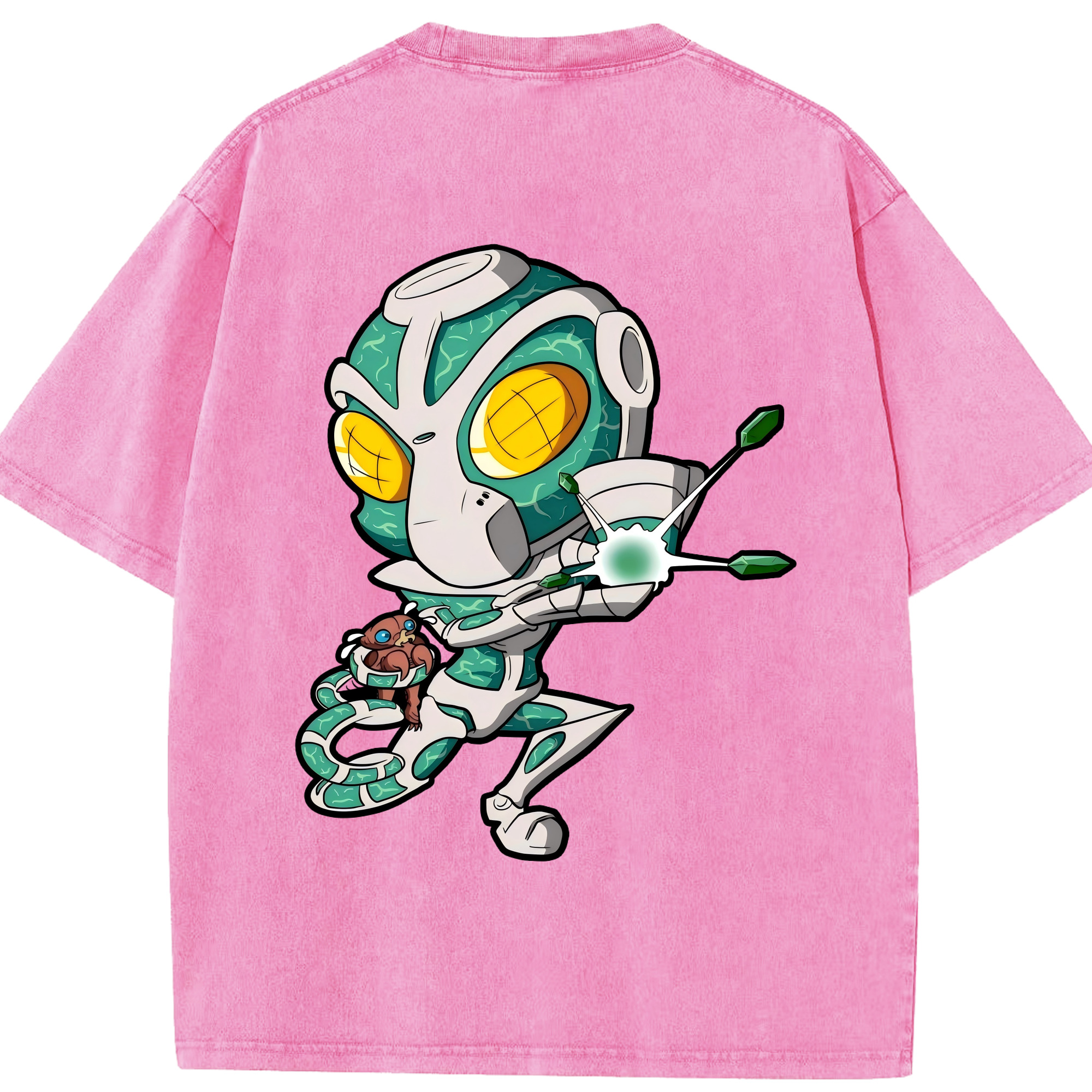 （画像用） ジョジョの奇妙な冒険 花京院 典明（かきょういん のりあき） JoJo's Bizarre Adventure Kakyoin Noriaki 綿100% ヴィンテージ風 半袖Tシャツ（背面プリント）